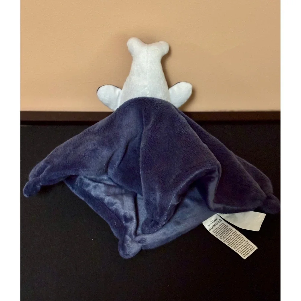 Gerber Baby Whale Security Blanket Navy Blue White Plush Lovey OP249027HK